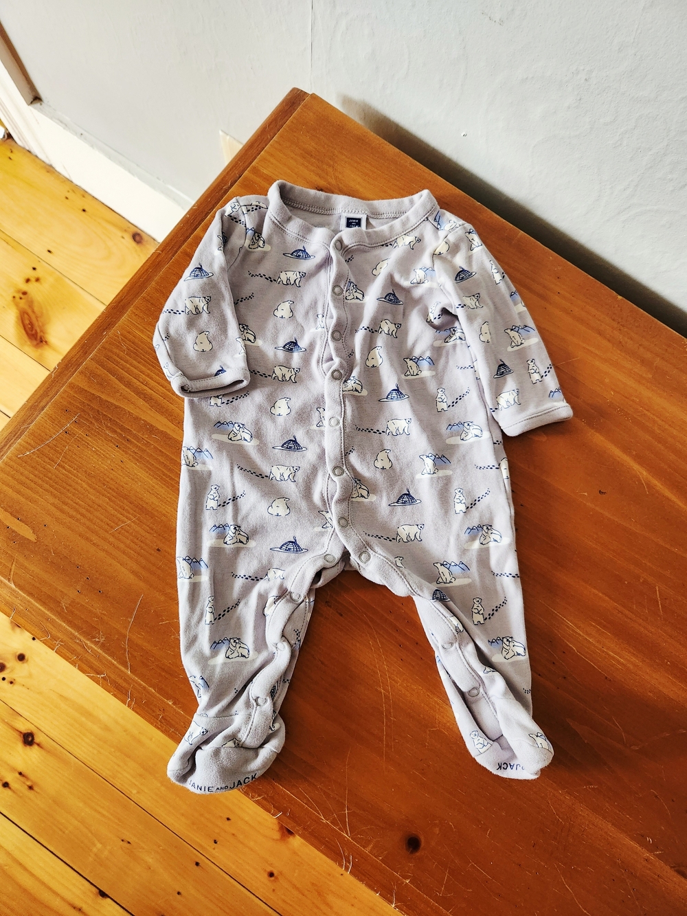 Janie and Jack 0-3 Month Polar Bear Arctic Footie
